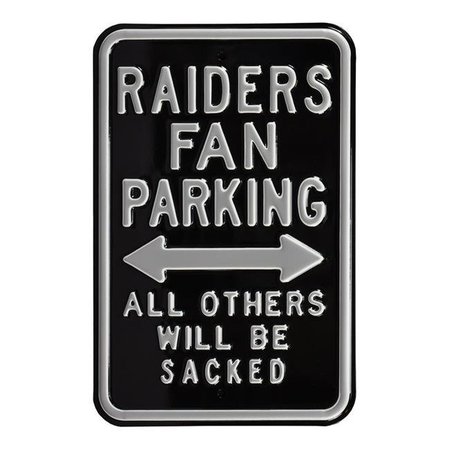 AUTHENTIC STREET SIGNS Authentic Street Signs 35108 Raiders & Sacked Parking Sign 35108